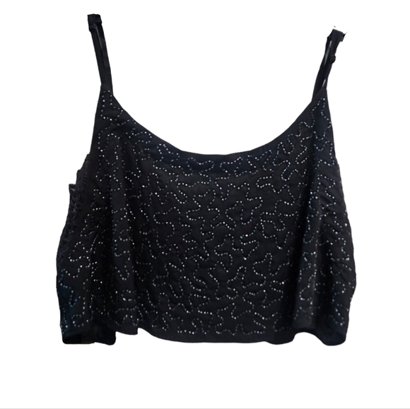 FREE PEOPLE 2 piece Beaded Black Skirt Set - Picture 3 of 11